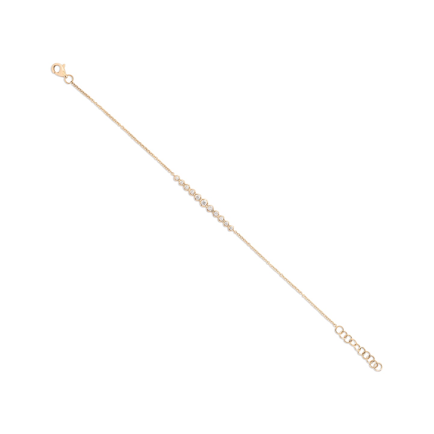 Graduated Diamond Link Bracelet - Two