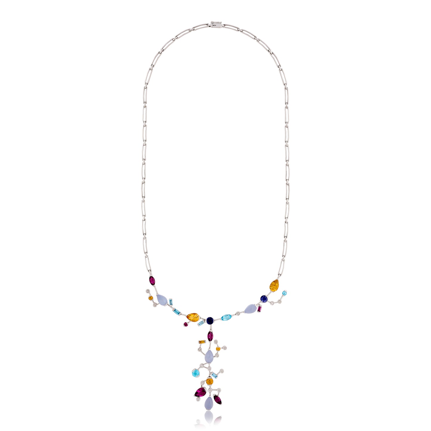 Estate Semi Precious Stone and Diamond Necklace