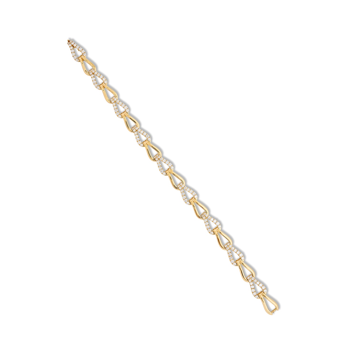 Alternating Diamond and Gold Luxe Link Bracelet