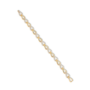 Alternating Diamond and Gold Luxe Link Bracelet