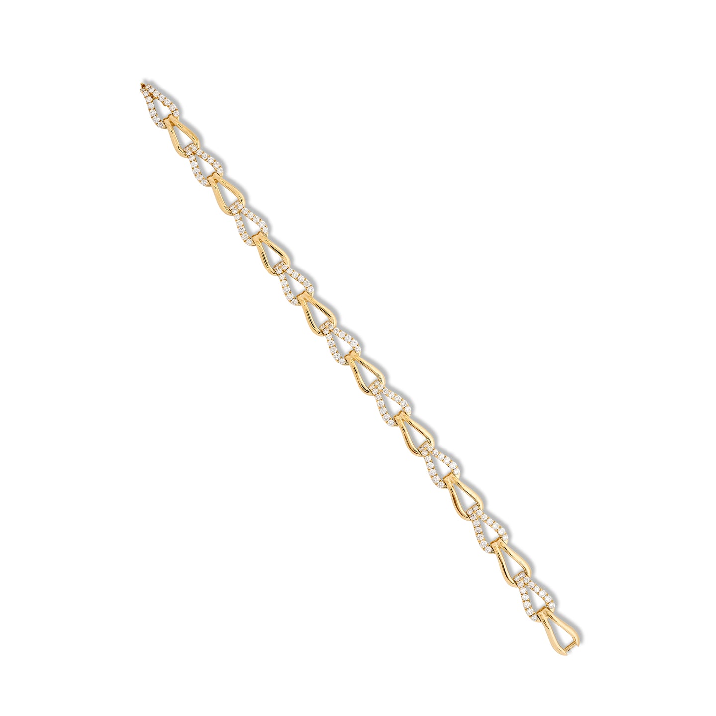Alternating Diamond and Gold Luxe Link Bracelet
