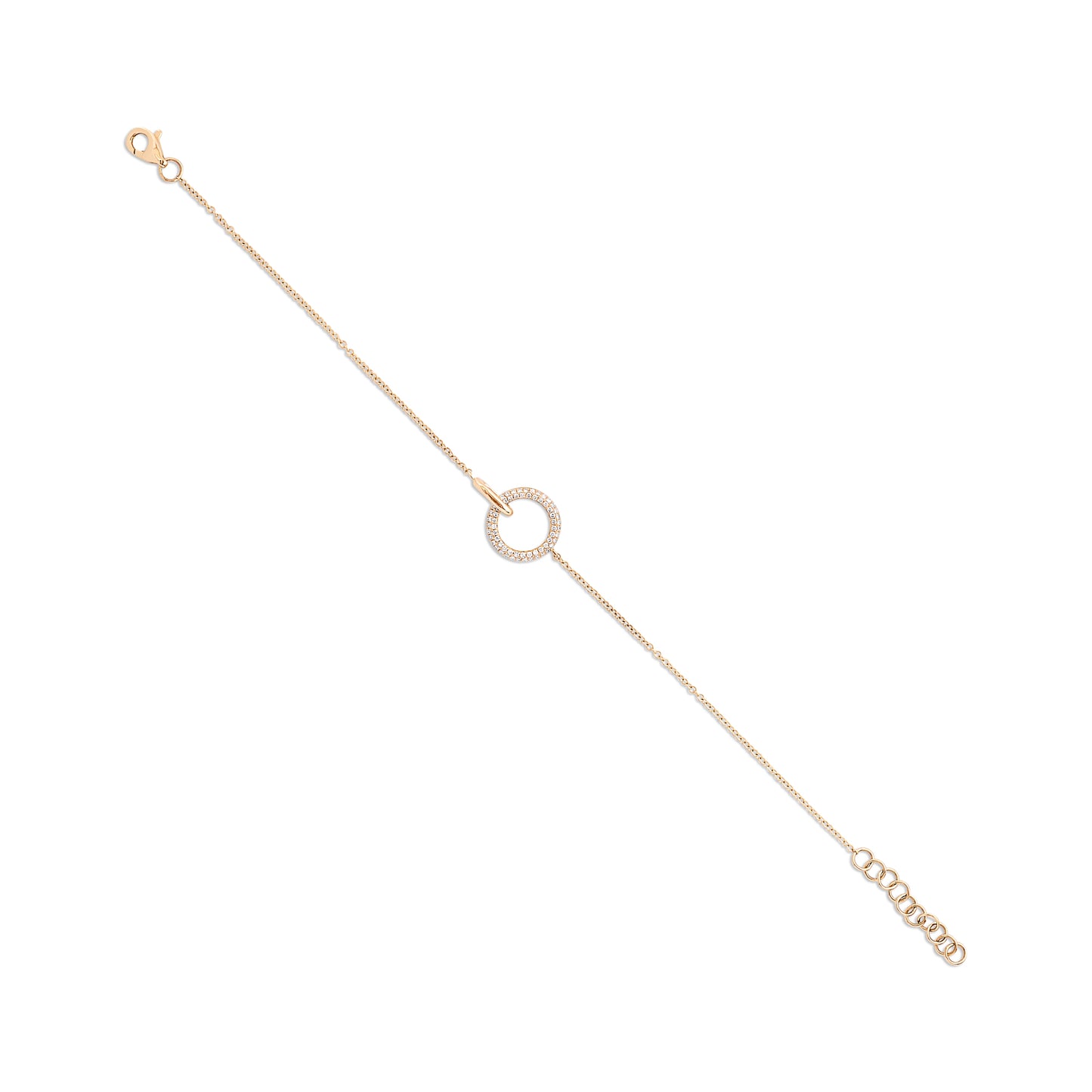 Open Circle Diamond Bracelet