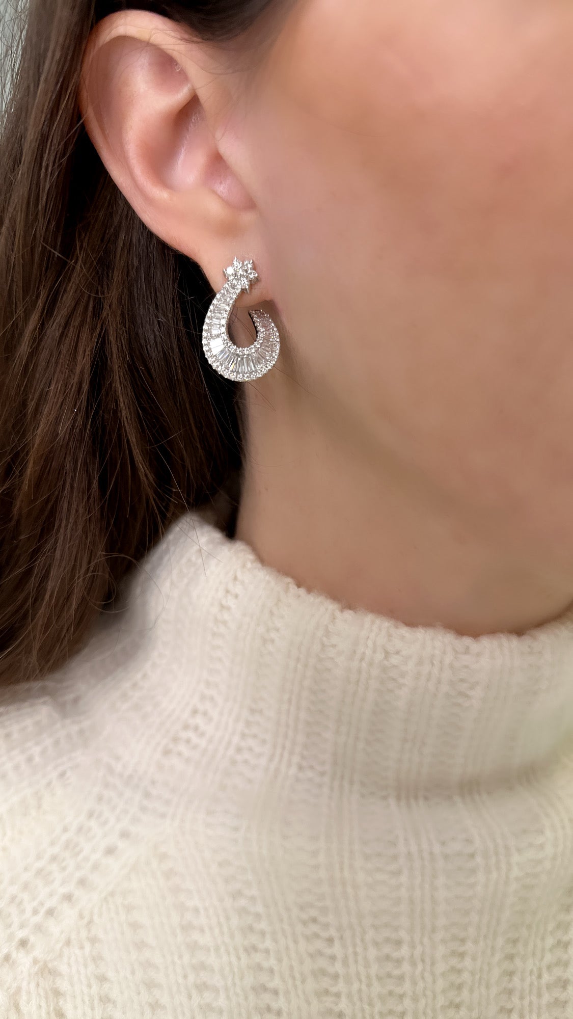 Diamond Shooting Star Earrings