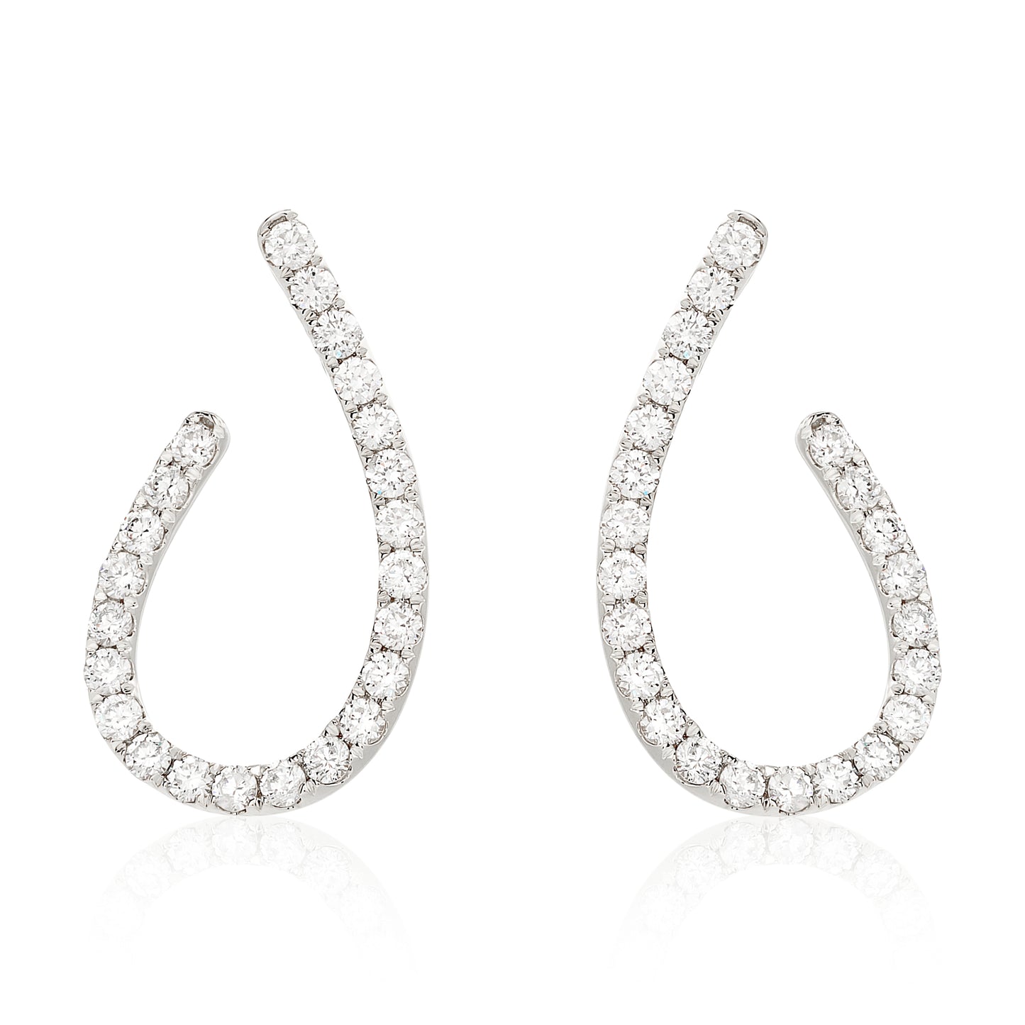 Curved Diamond Earrings