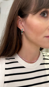 Pink Sapphire Luxe Tennis Necklace With Extender