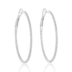 Nikki K Diamond Hoop Earrings - White