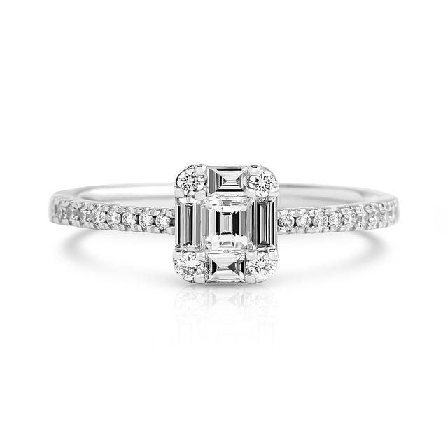 Petite Diamond Illusion Ring