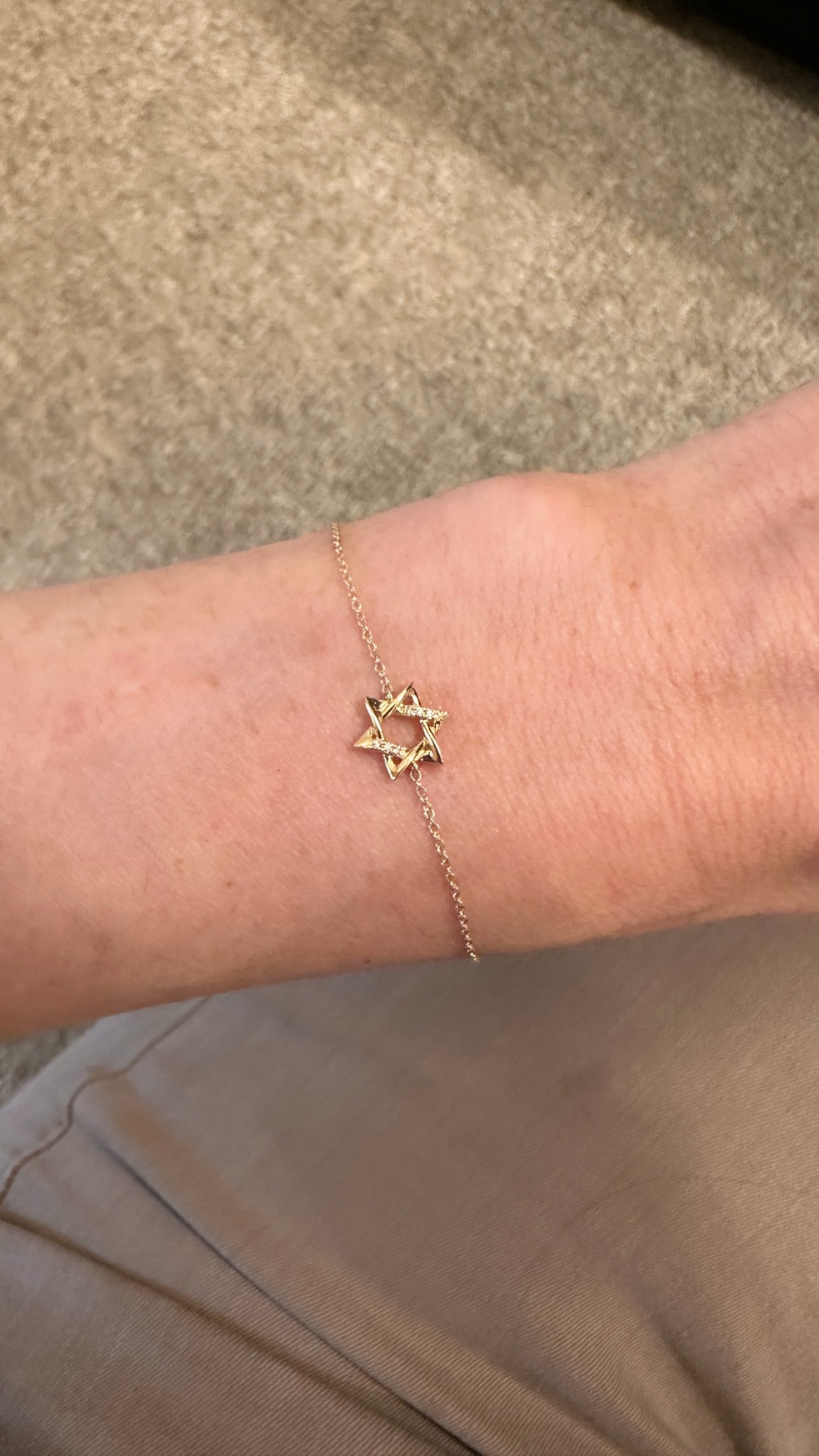 Diamond Mini Star of David Bracelet