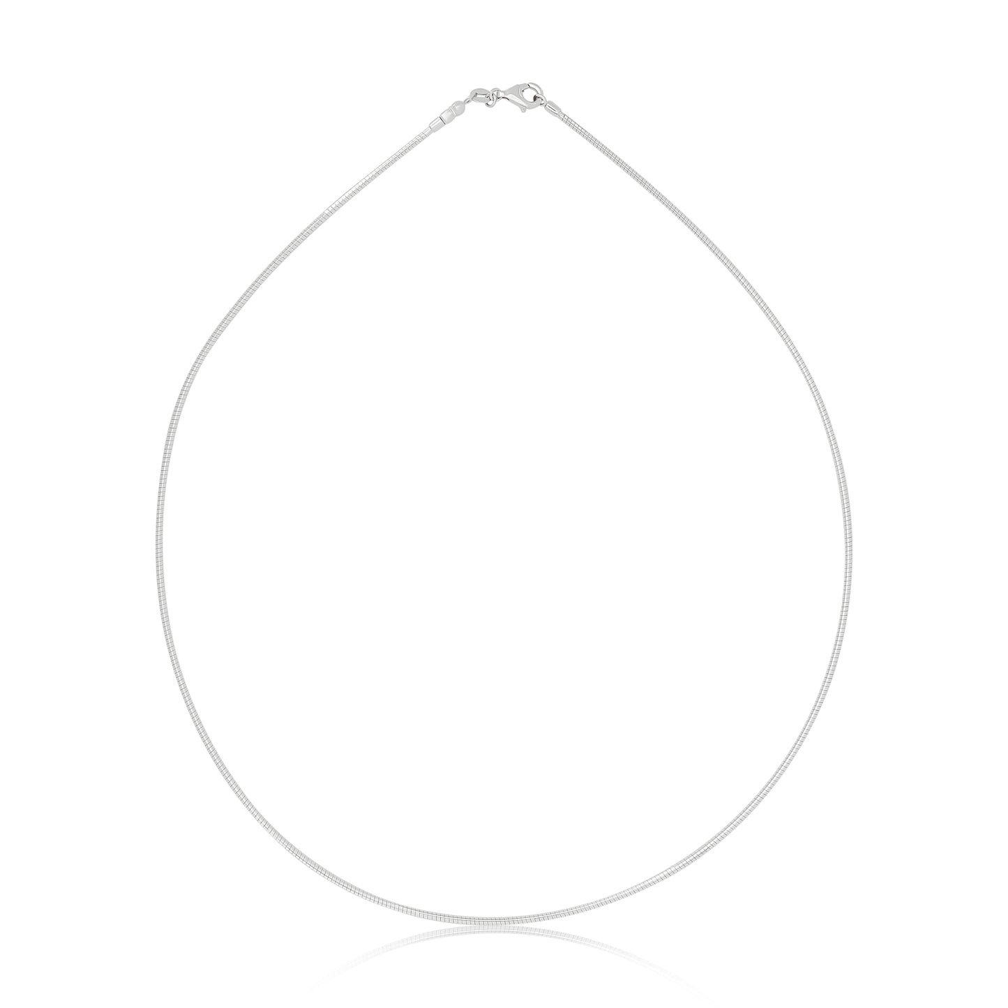 Solid Gold Dainty Omega Necklace