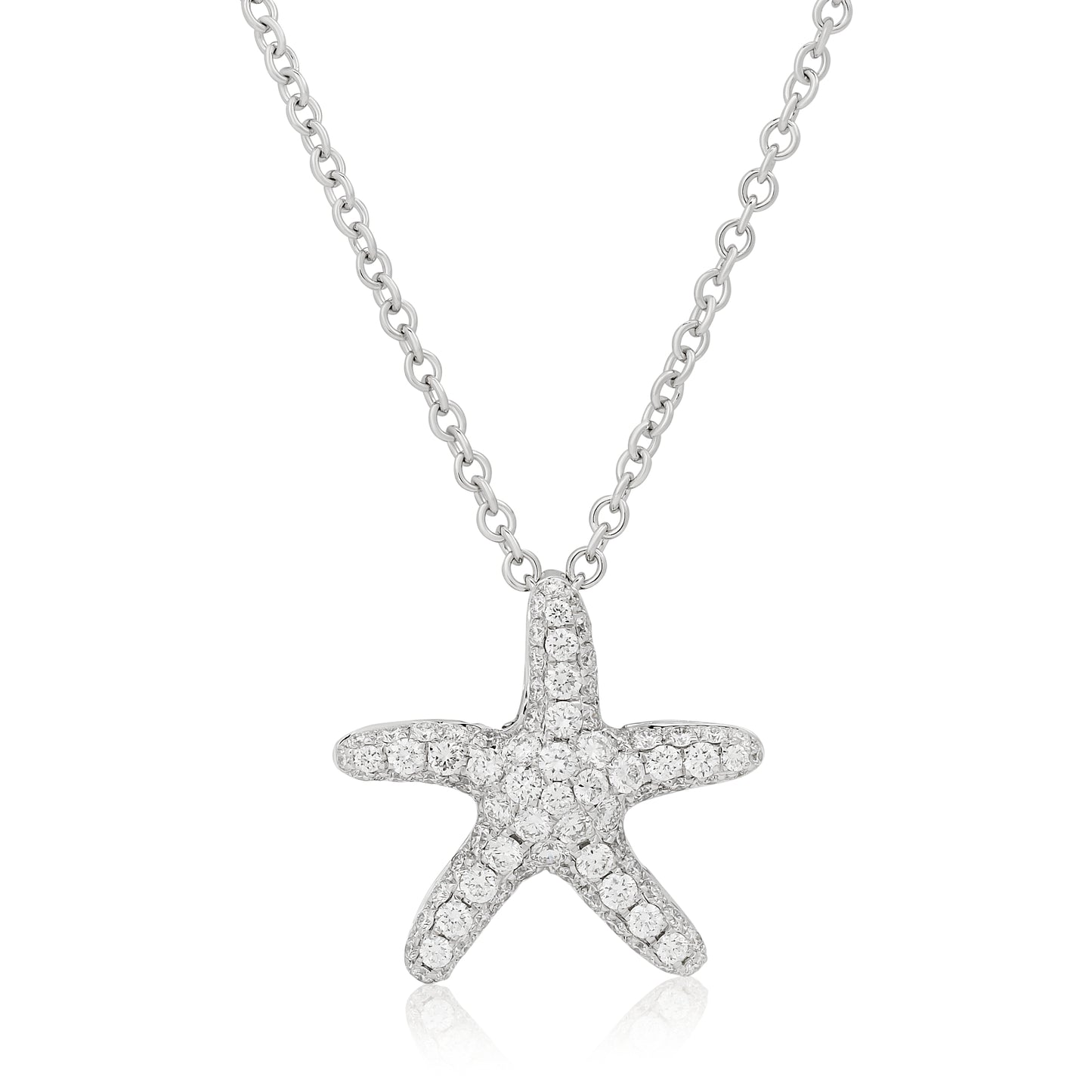 Diamond Starfish Pendant
