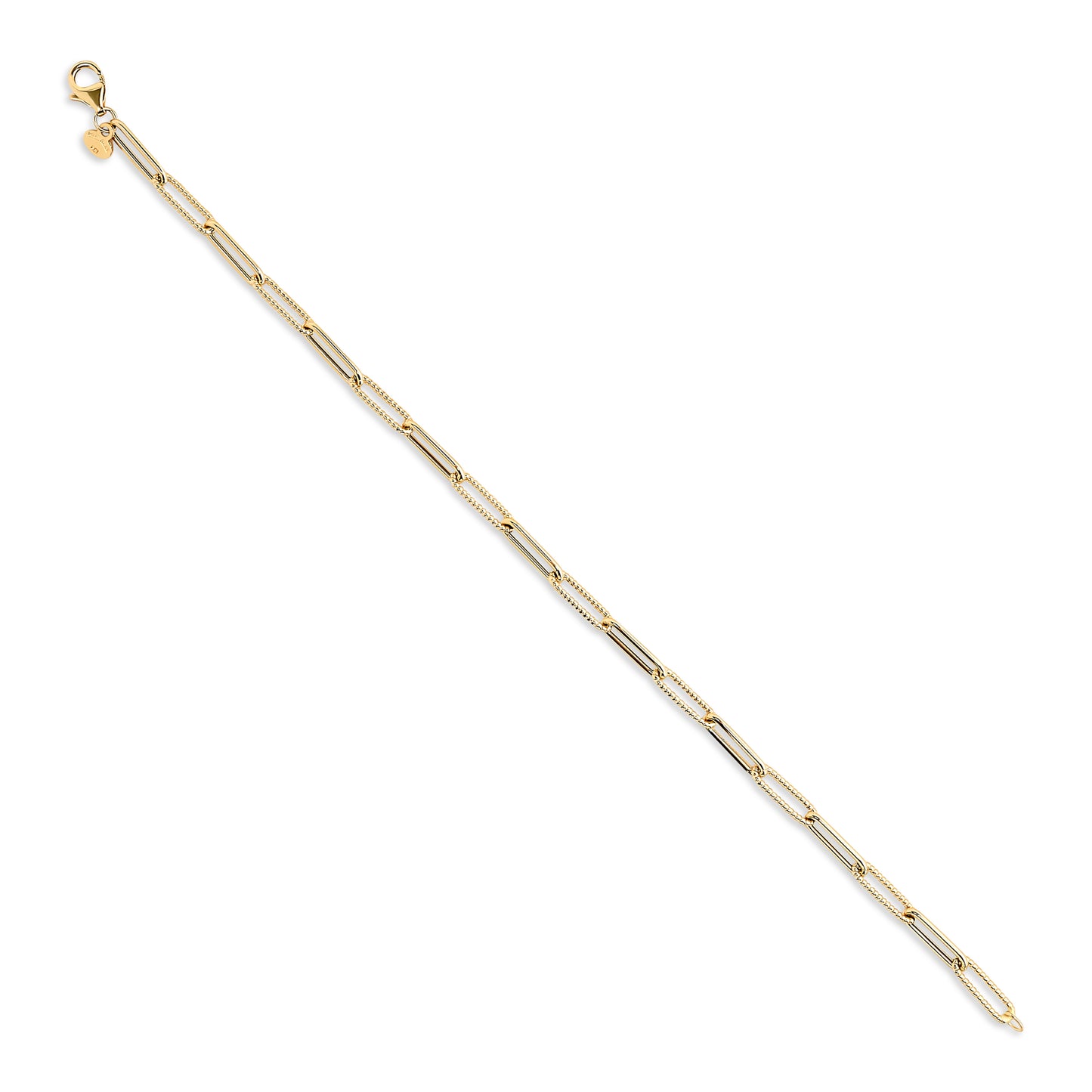 Beaded and Shiny Paper Clip Bracelet.
