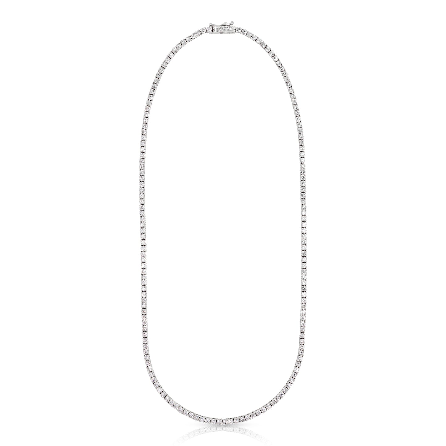 Lab Grown Diamond Straight Line Tennis Necklace-7