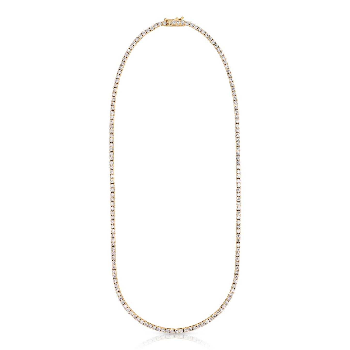 Lab Grown Diamond Straight Line Tennis Necklace-7