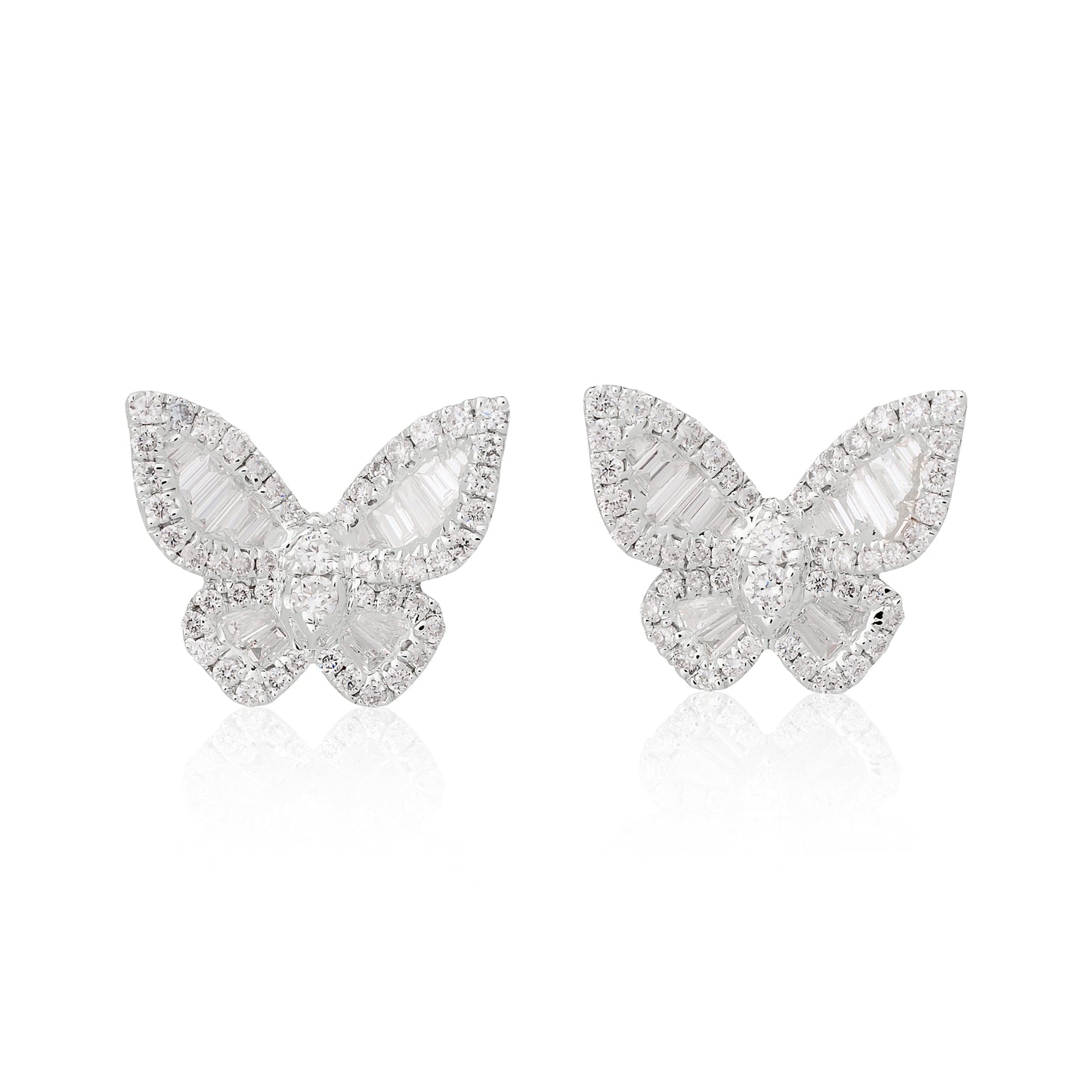 The Romantic Diamond Butterfly Earrings in Size 2