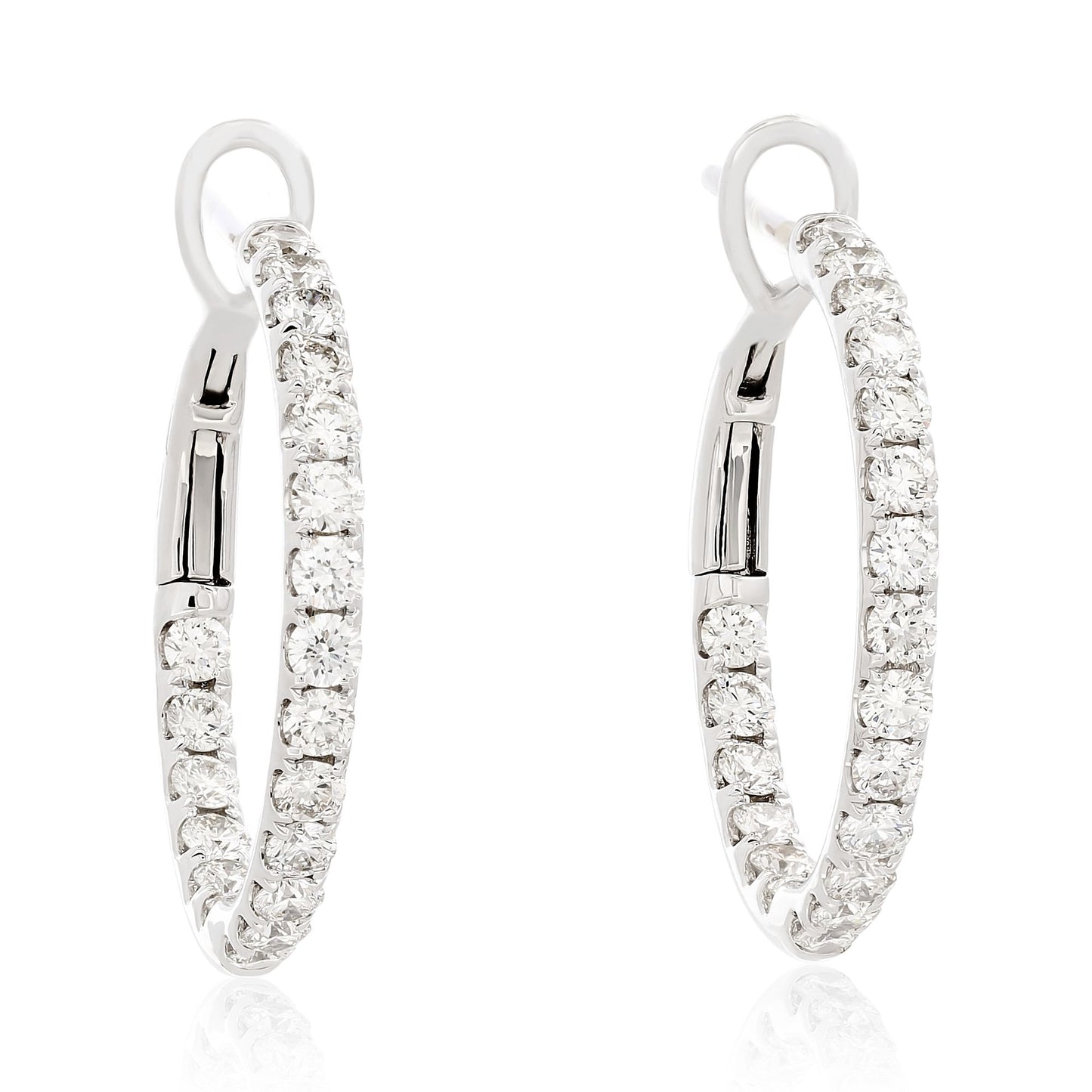 The Danielle Diamond Hoop Earrings Size 3-21mm