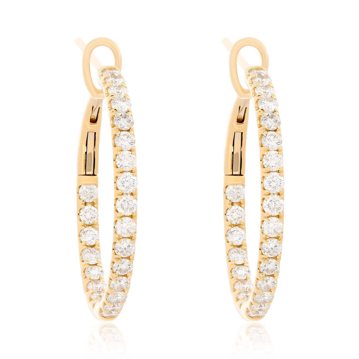 The Danielle Diamond Hoop Earrings Size 4-25mm