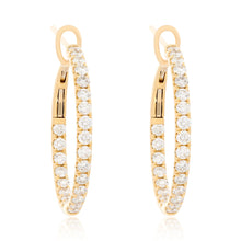 Load image into Gallery viewer, The Danielle Diamond Hoop Earrings Size 4-25mm