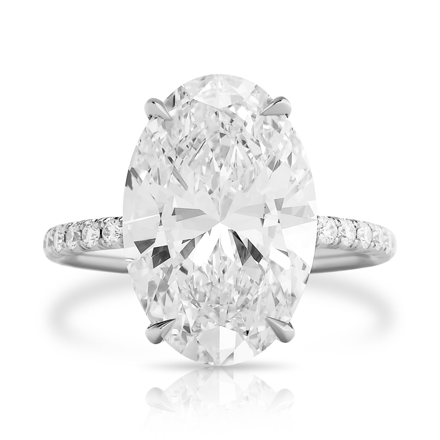 Oval Diamond with Hidden Halo