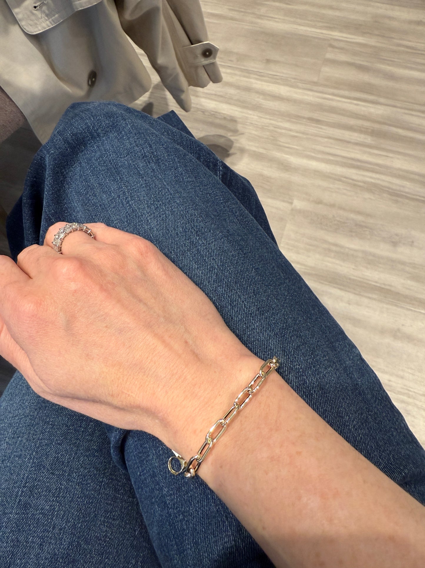 Elongated Link Gold Bracelet