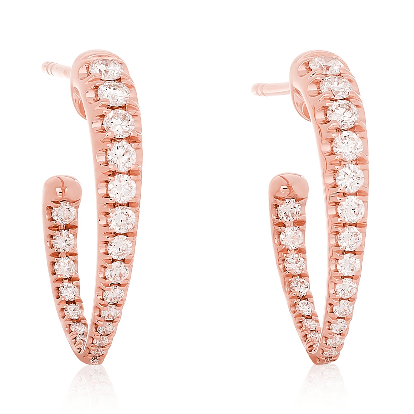 Diamond Dagger Hoop Earrings