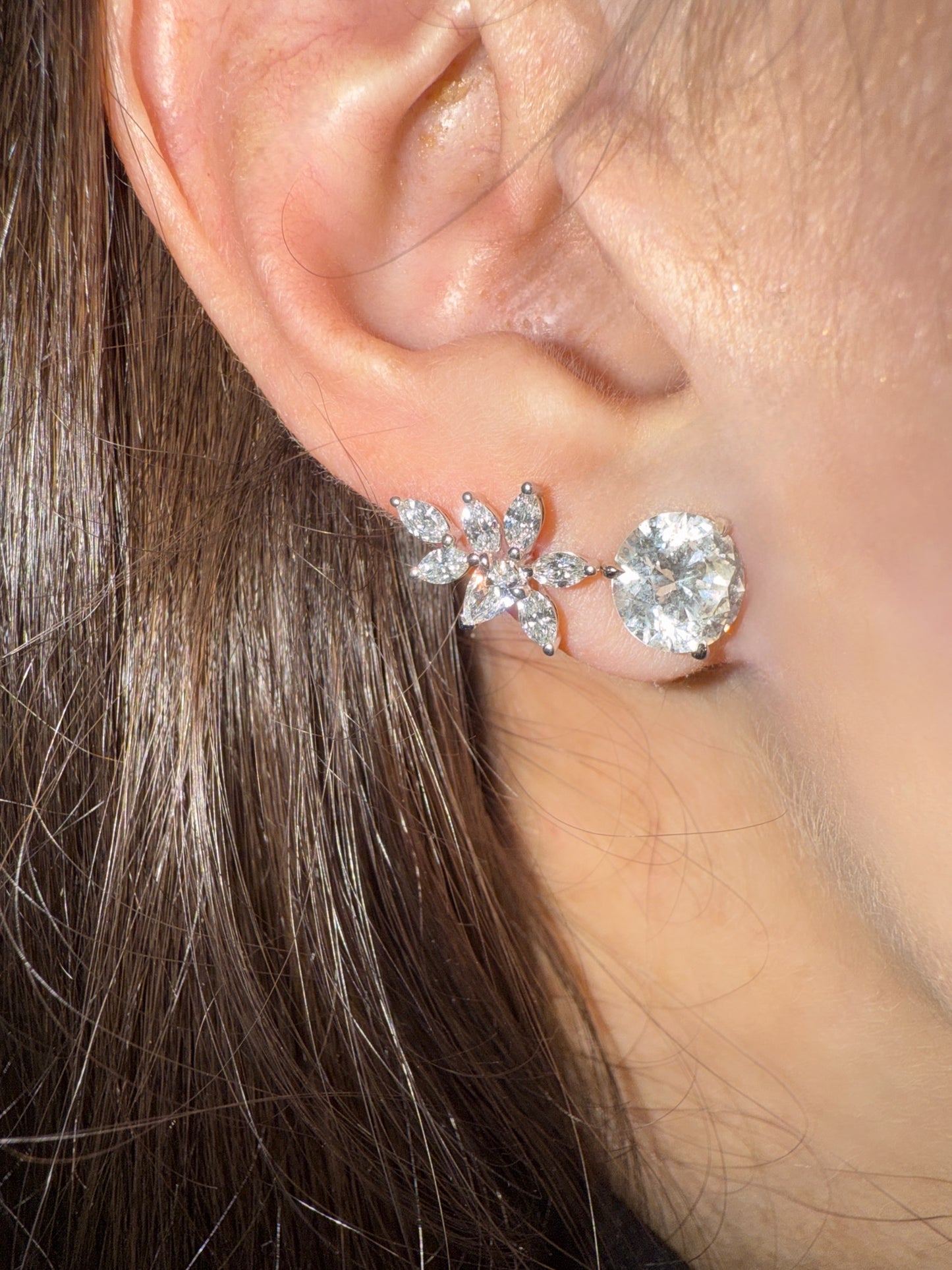 Diamond Cluster Earrings