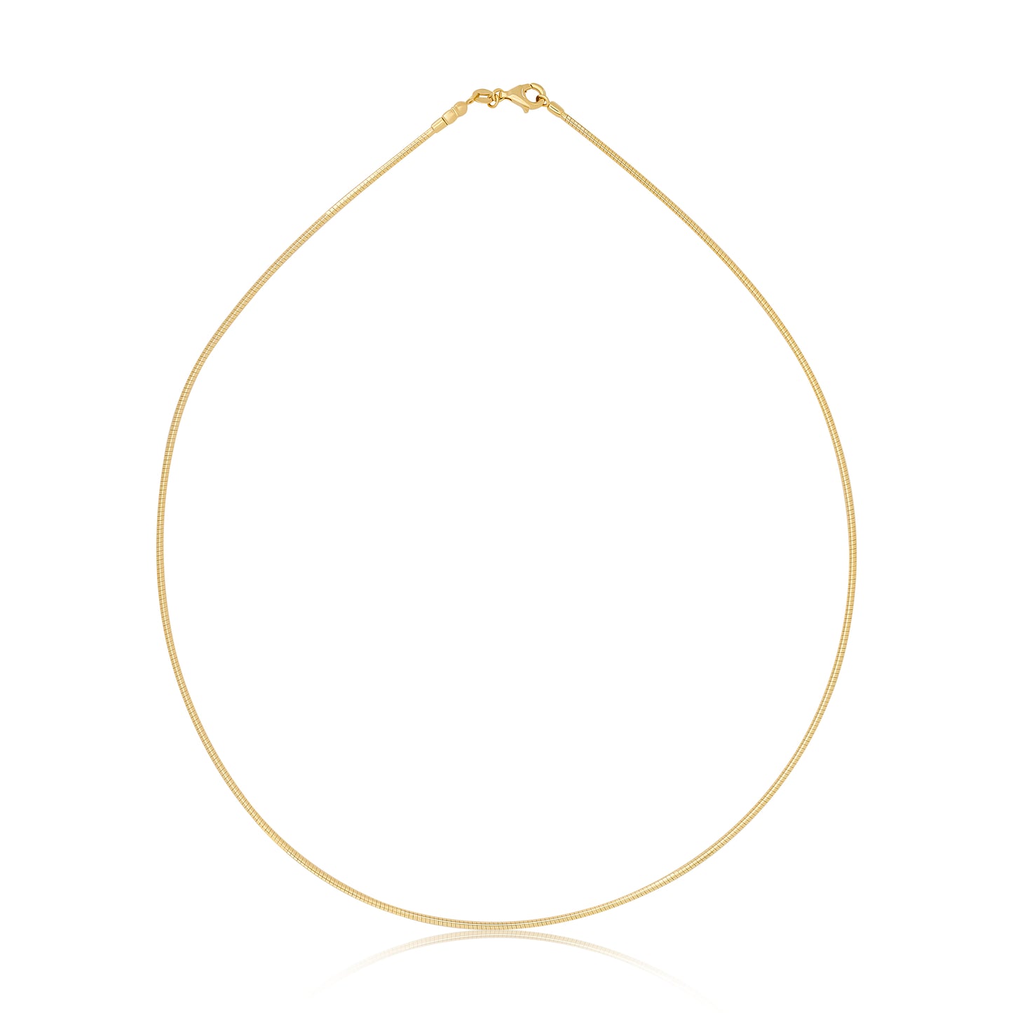 Solid Gold Dainty Omega Necklace