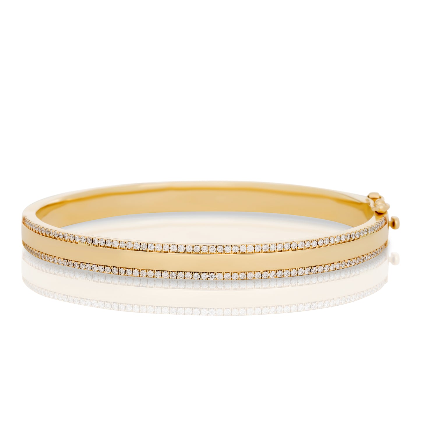 Diamond and Gold Bangle Bracelet