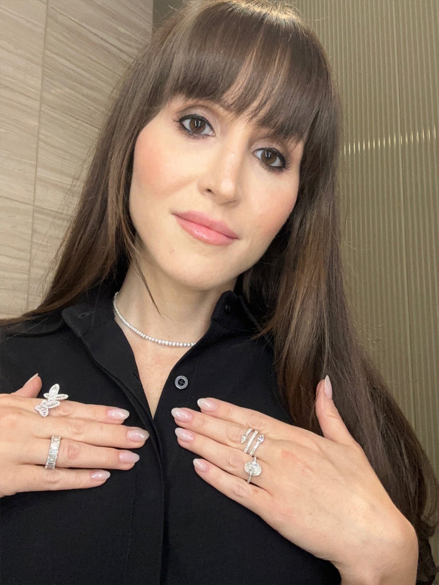 Triple Diamond Coil Ring
