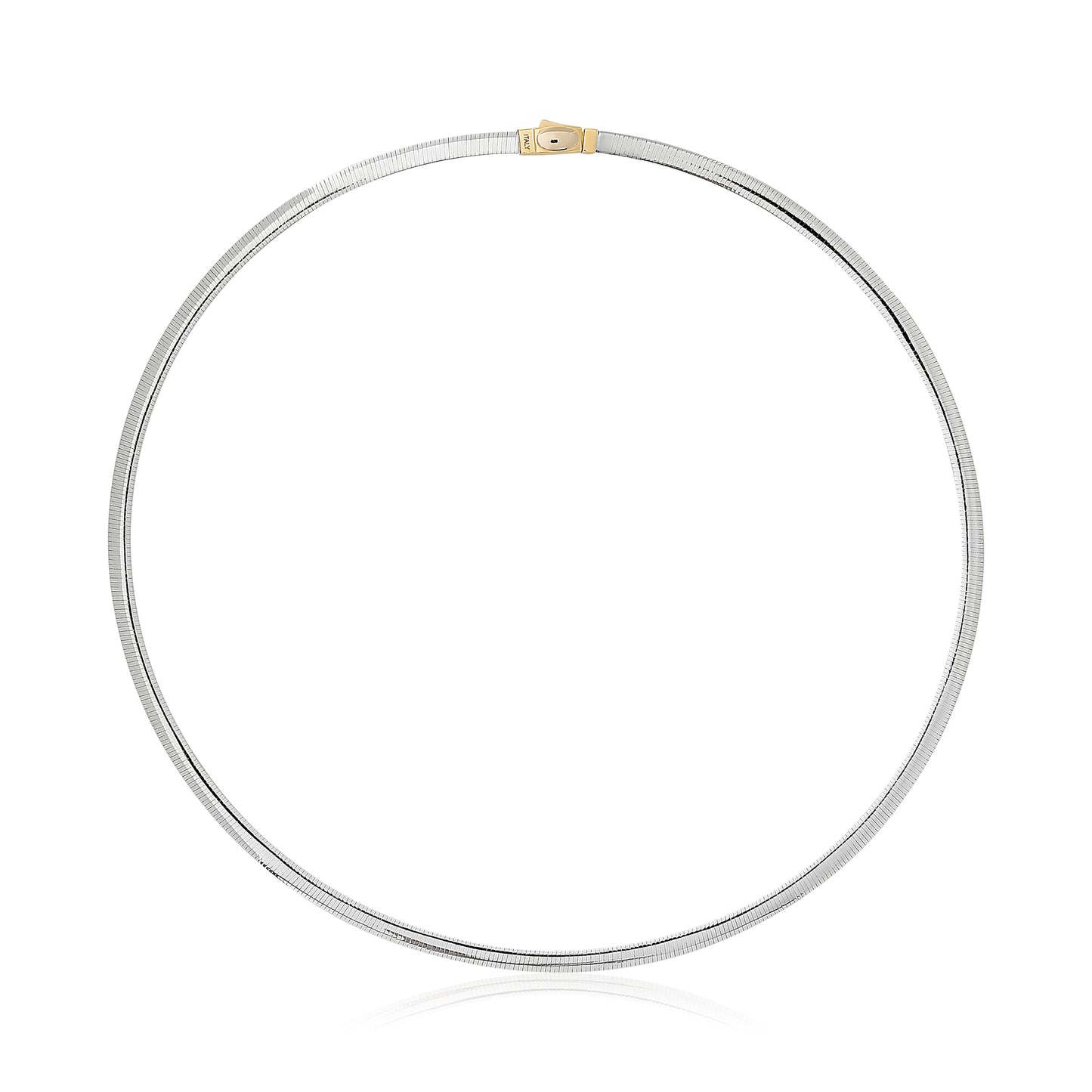 Reversible Solid Gold Omega Necklace