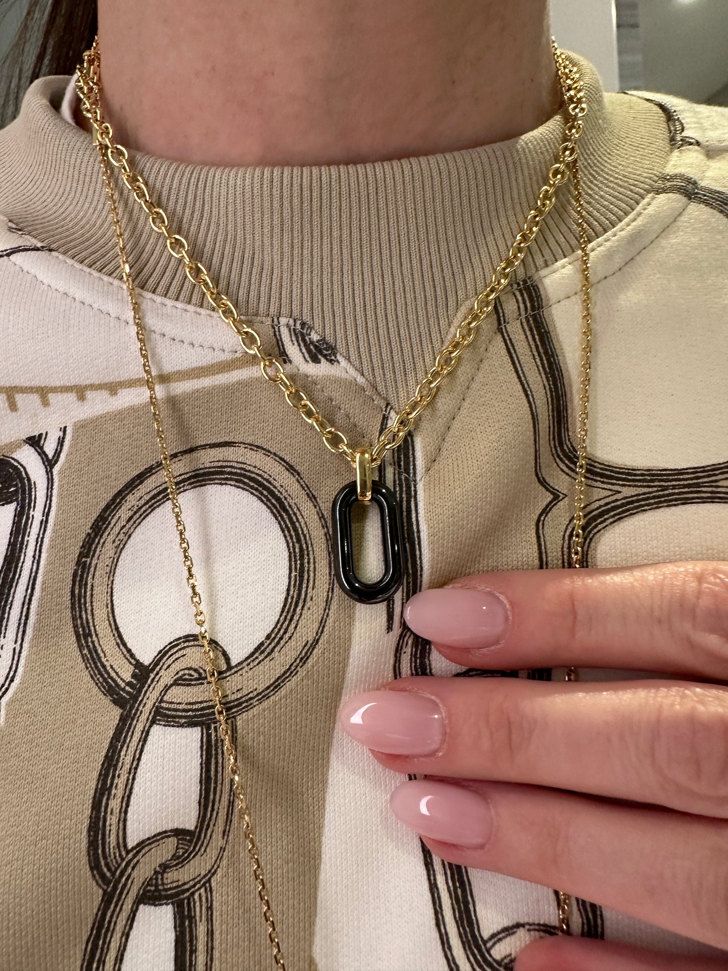 Ceramic Link Pendant