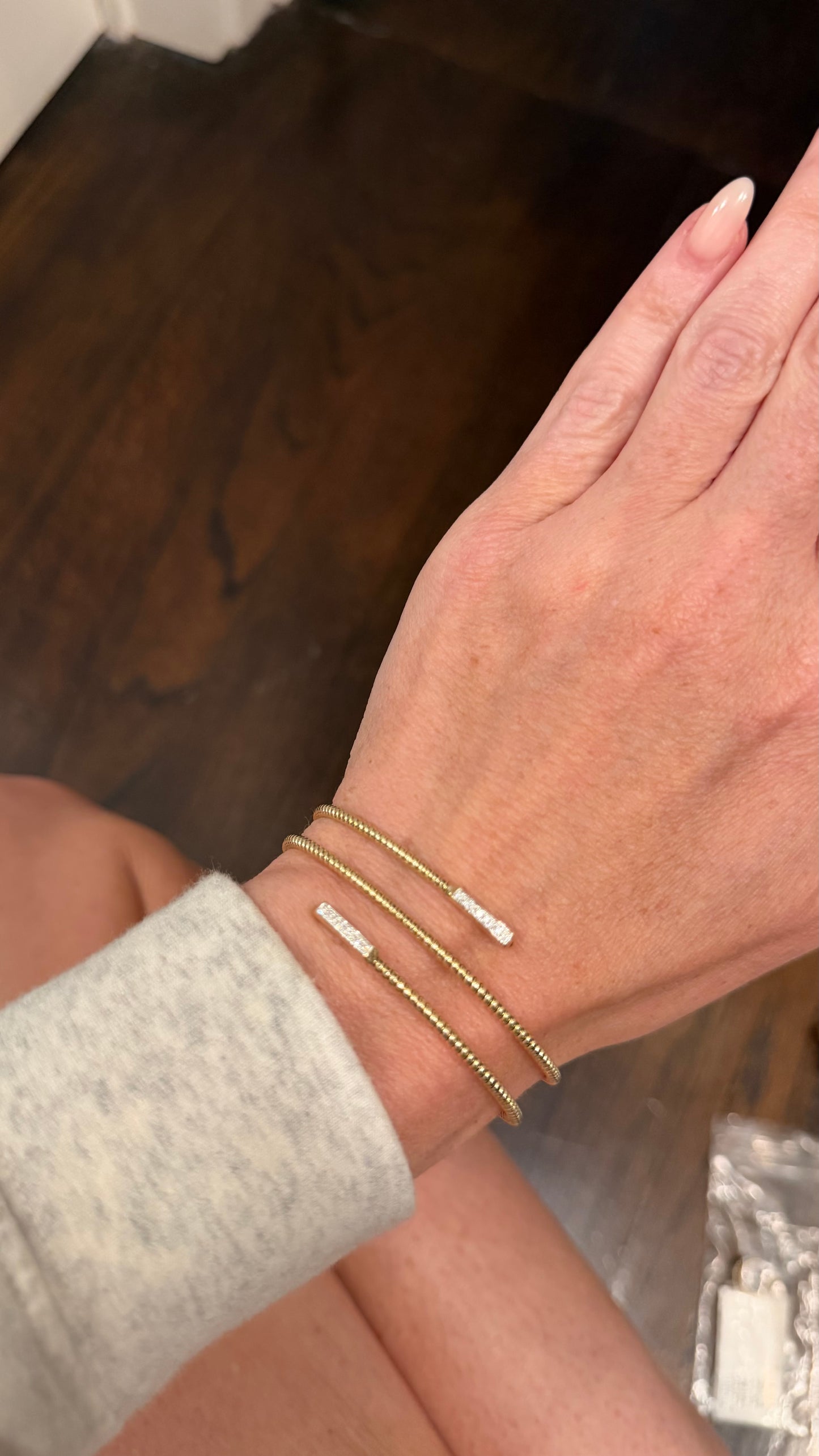 Diamond Coil Tubogas Style Bracelet