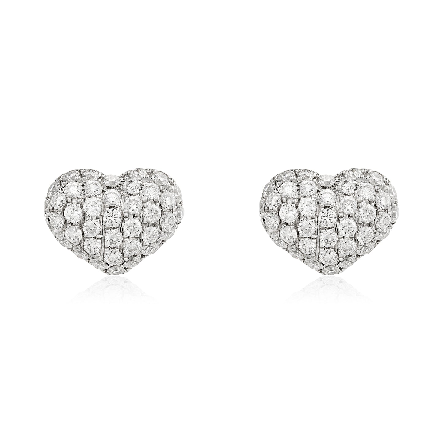 Puffy Diamond Stud Earrings