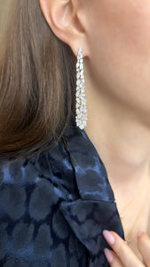 Mixed Cut Diamond Dangle Earrings - Two