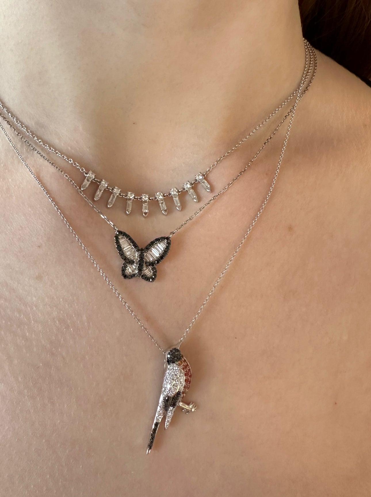 Sapphire and Diamond Robin Pendant