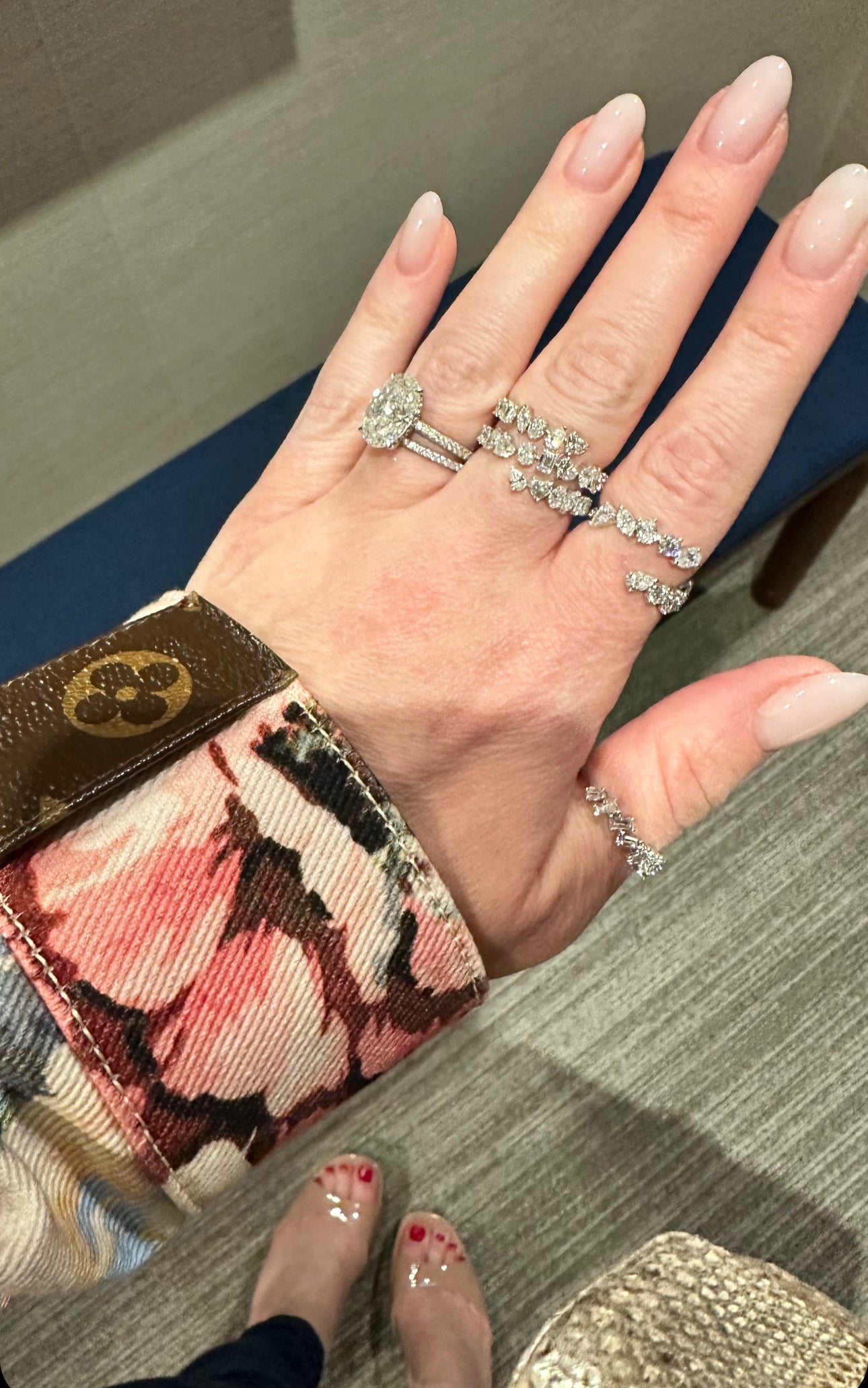 Diamond Mixed Cut Coil Ring