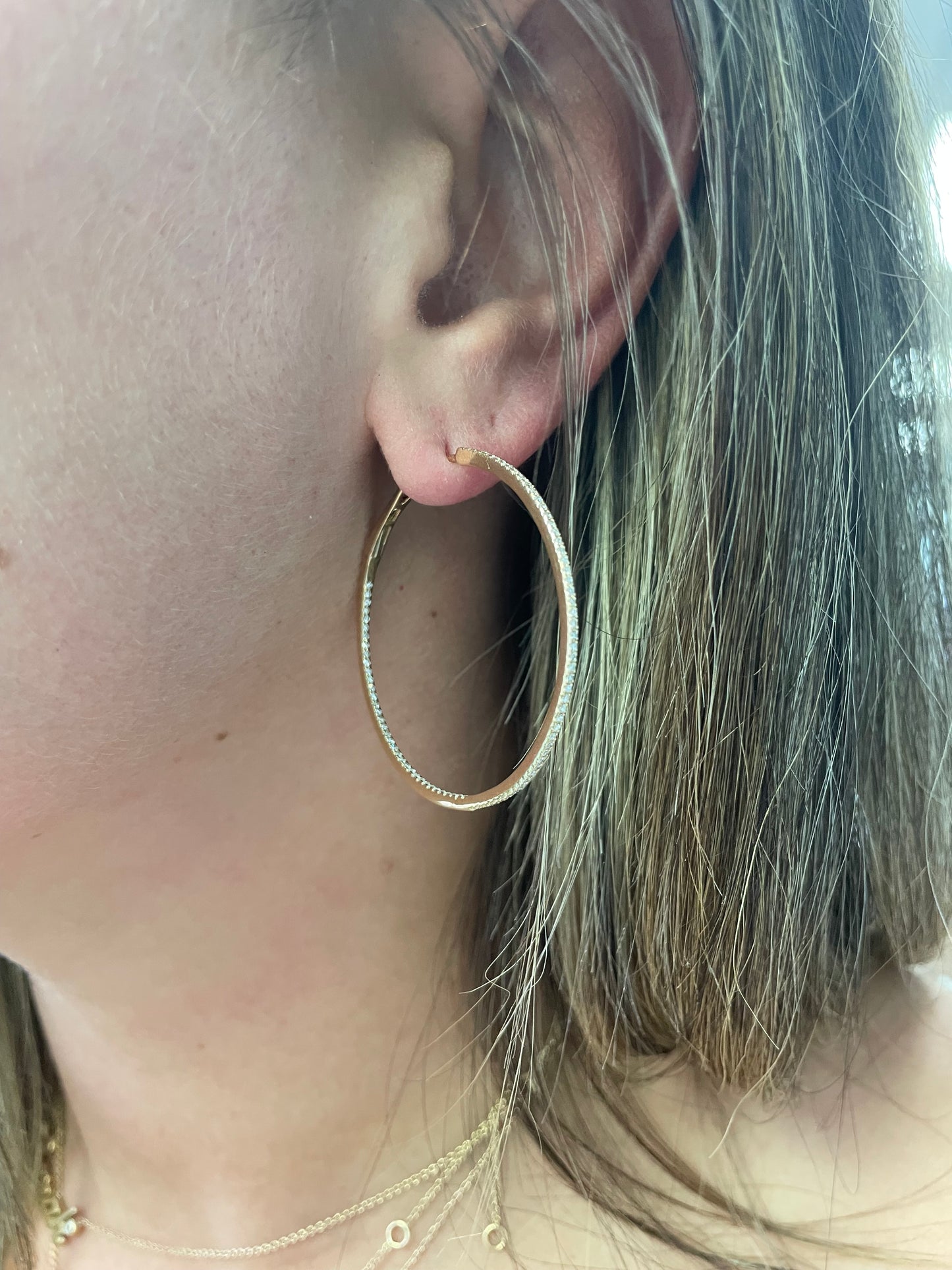 Nikki K Diamond Hoop Earrings 40mm