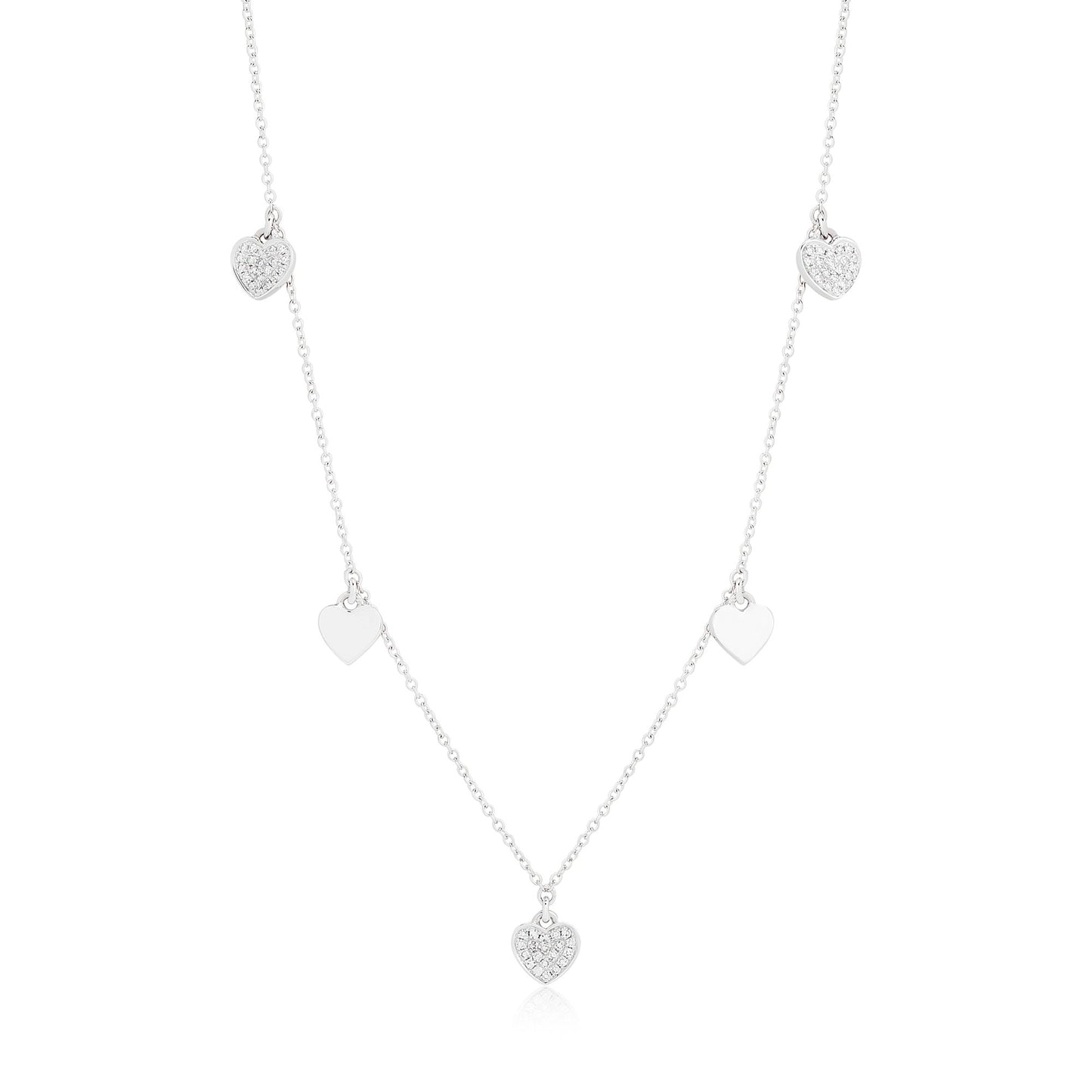 Diamond Heart Dangle Necklace