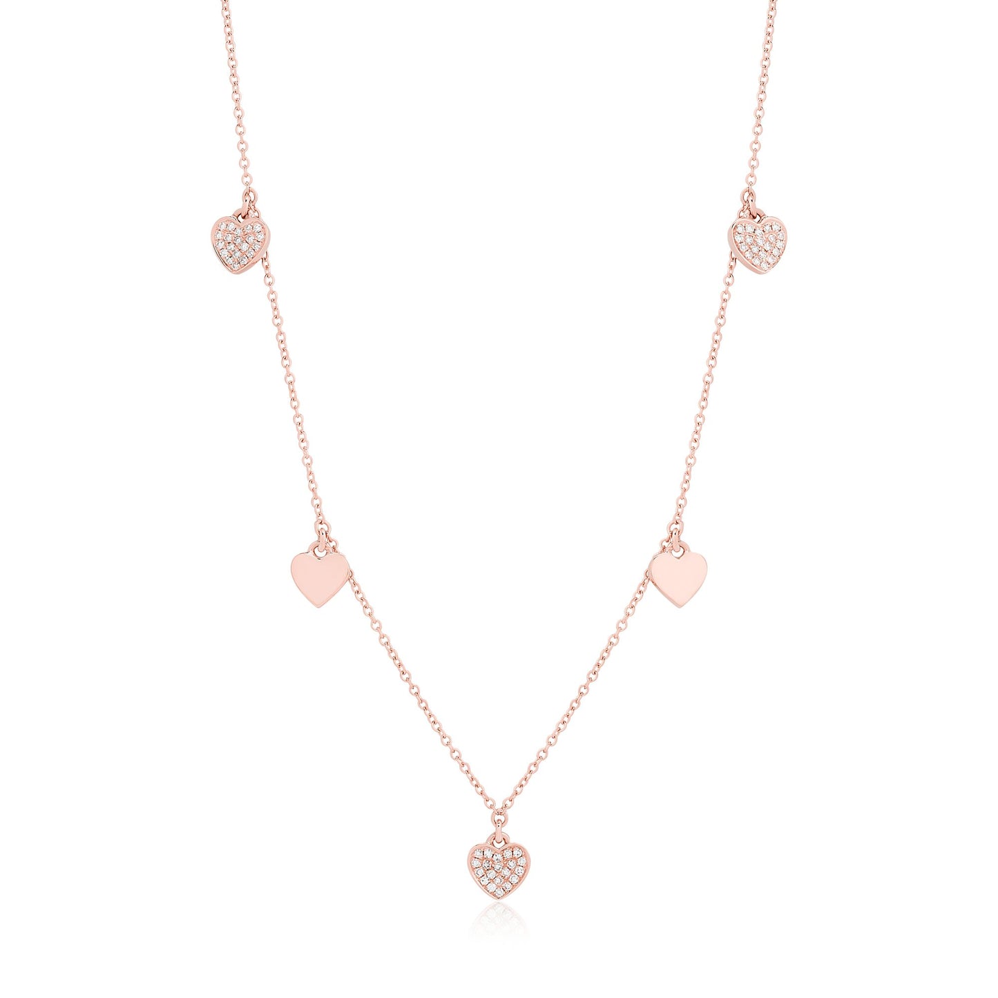Diamond Heart Dangle Necklace