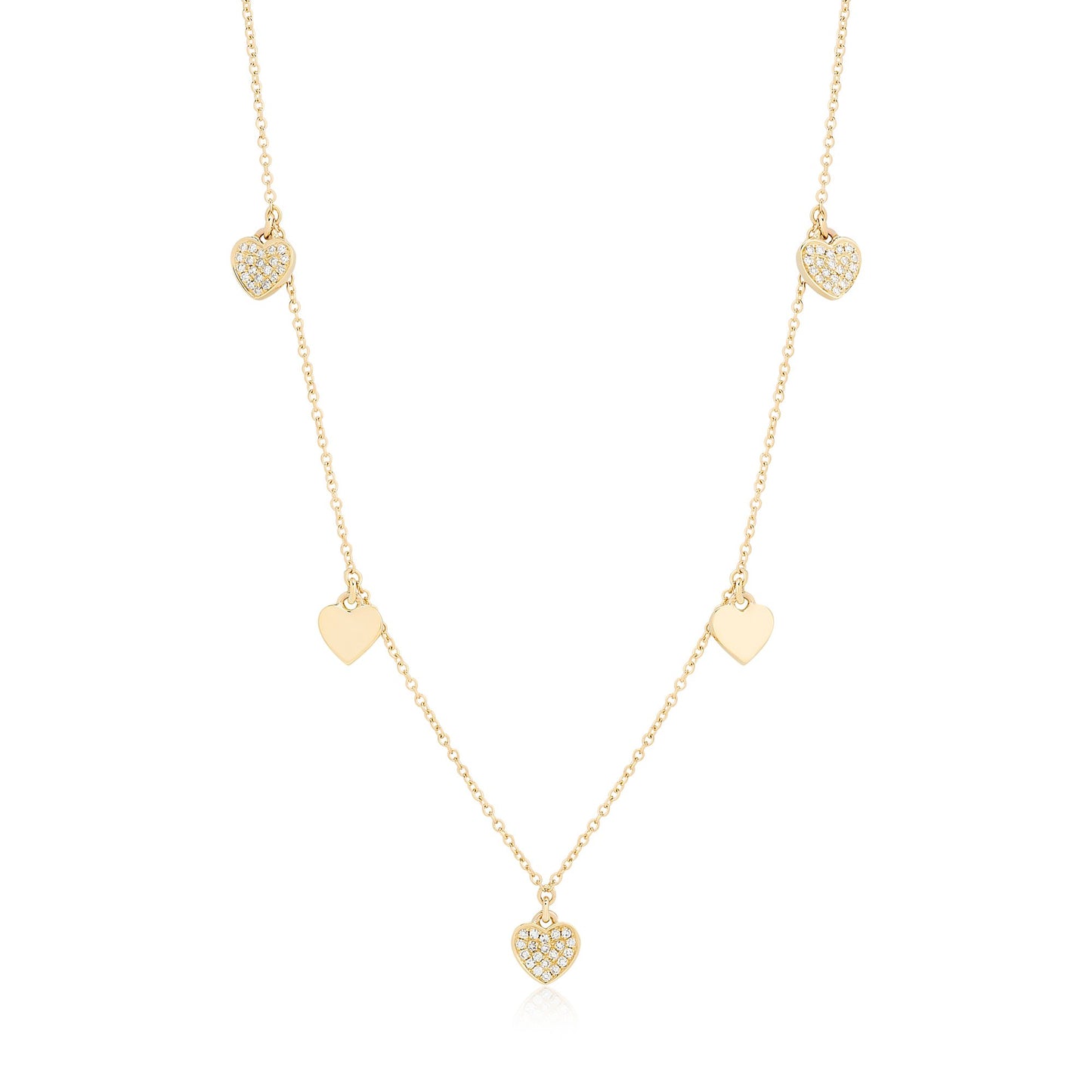 Diamond Heart Dangle Necklace