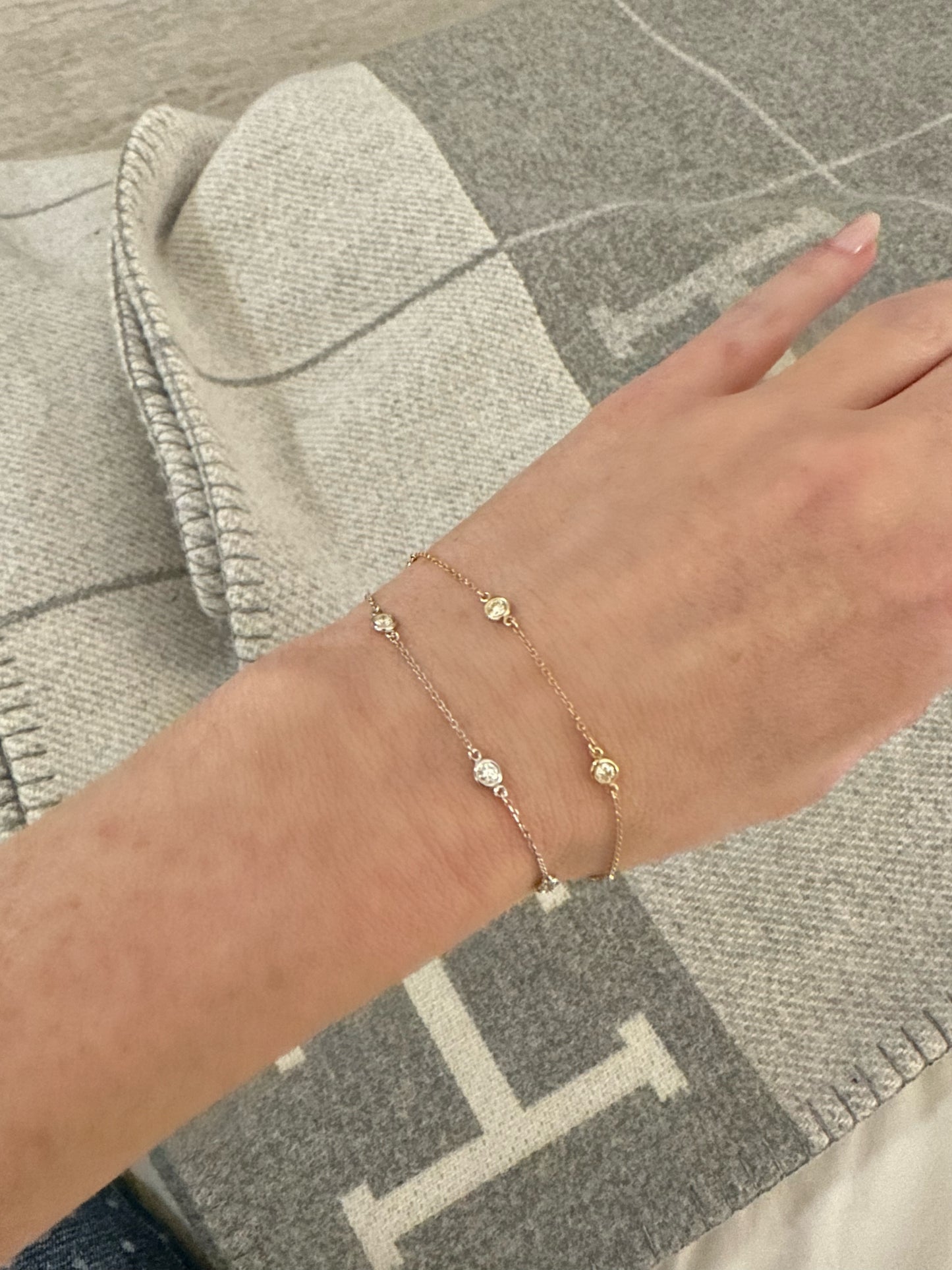 Adjustable Diamond By The Yard Bracelet - Two