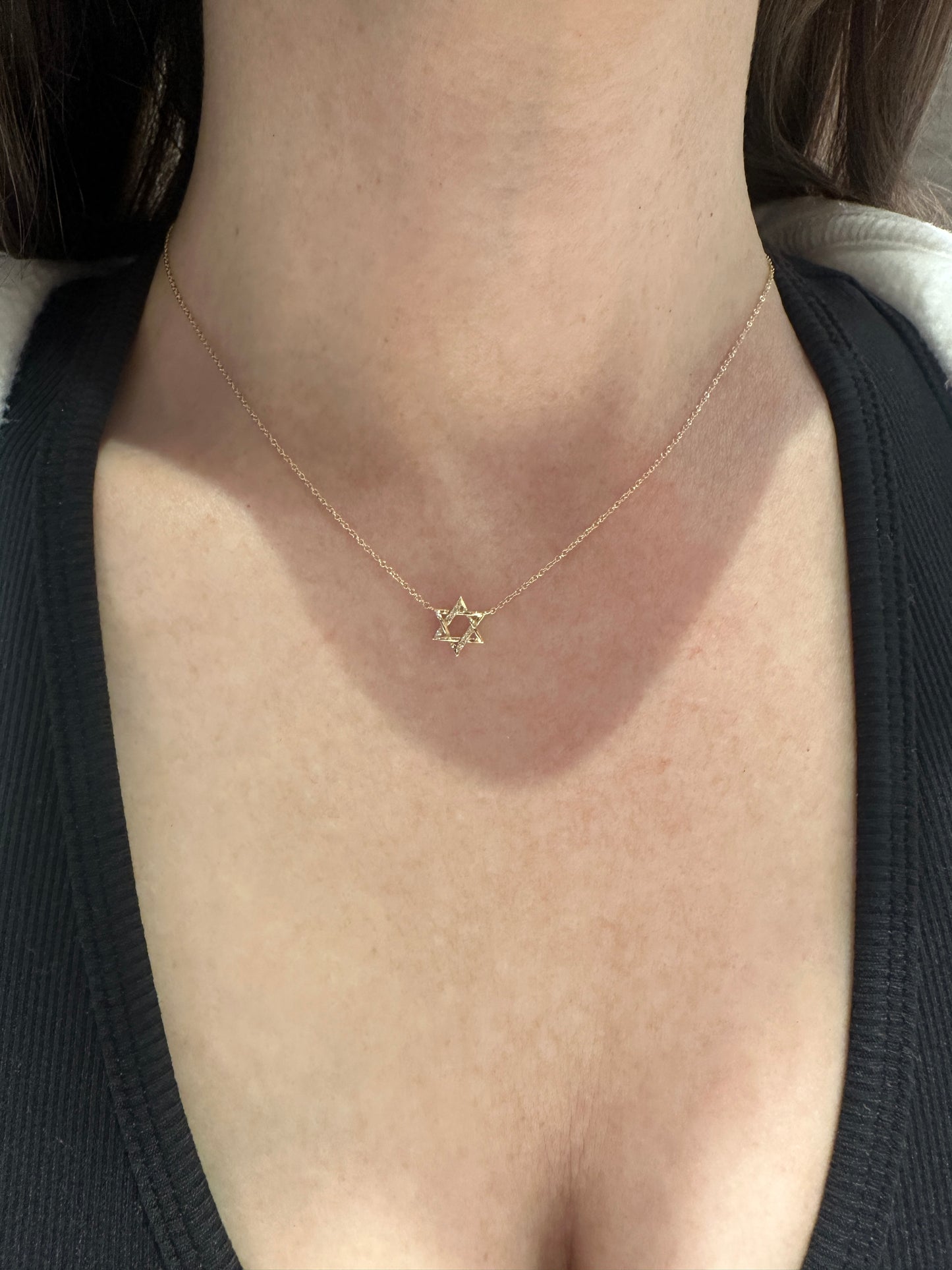 Mini Diamond Star of David Pendant