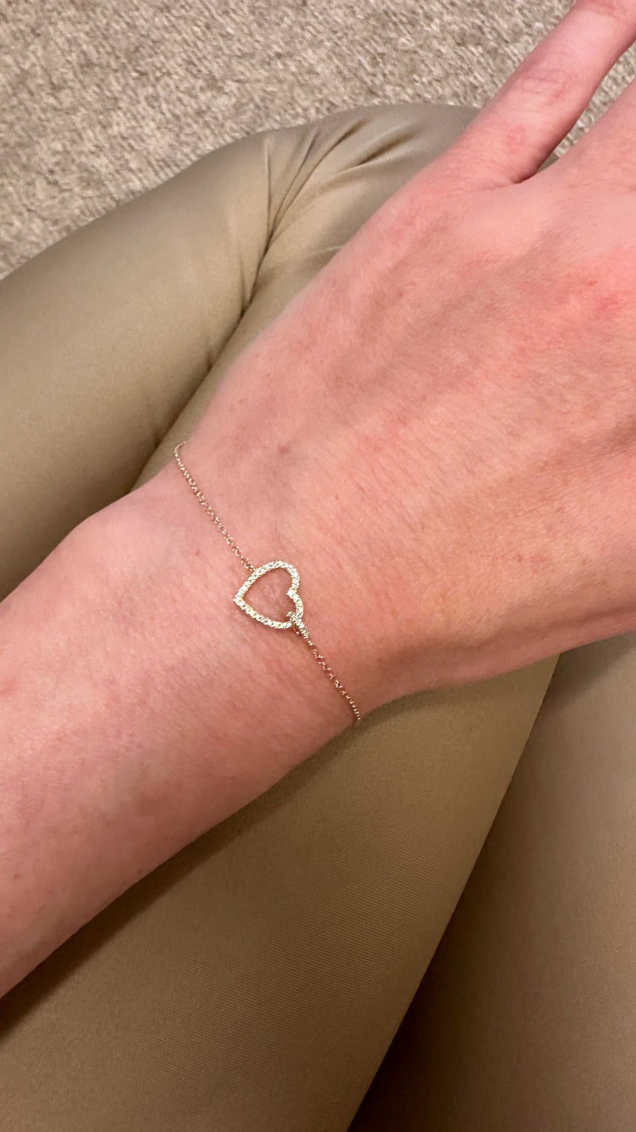 Open Heart Diamond Bracelet