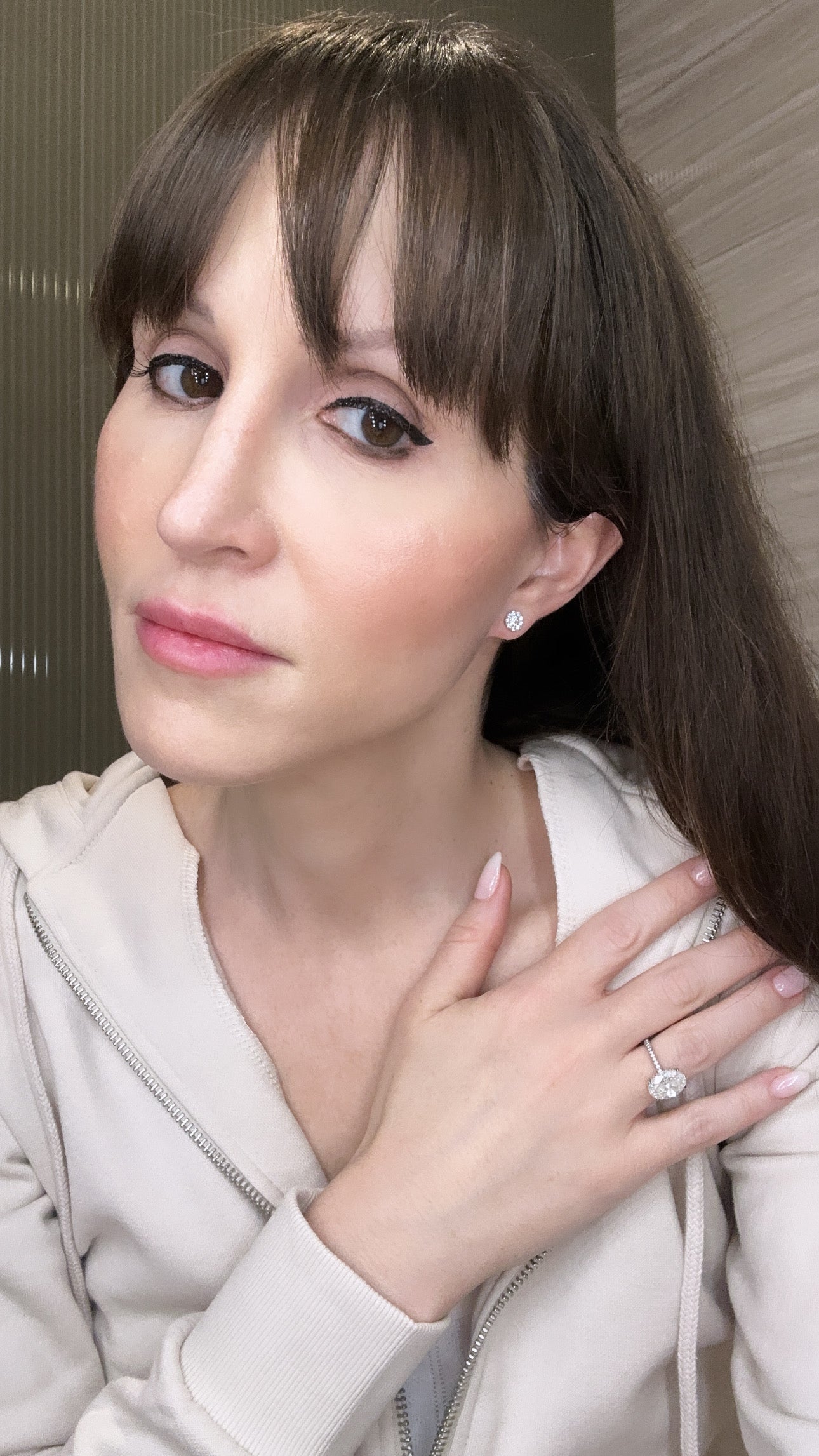 Diamond Cluster Stud Earrings