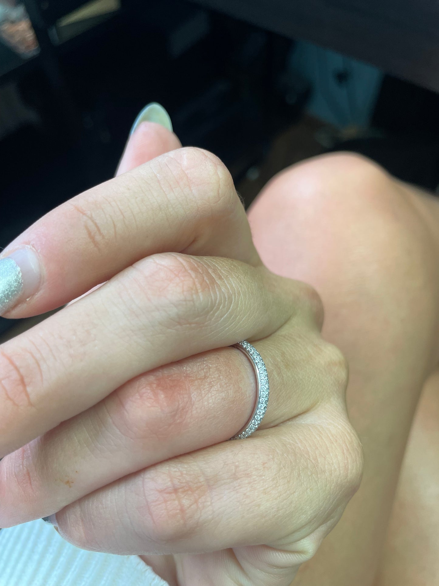 3 Row Micro Pave Diamond Eternity Band