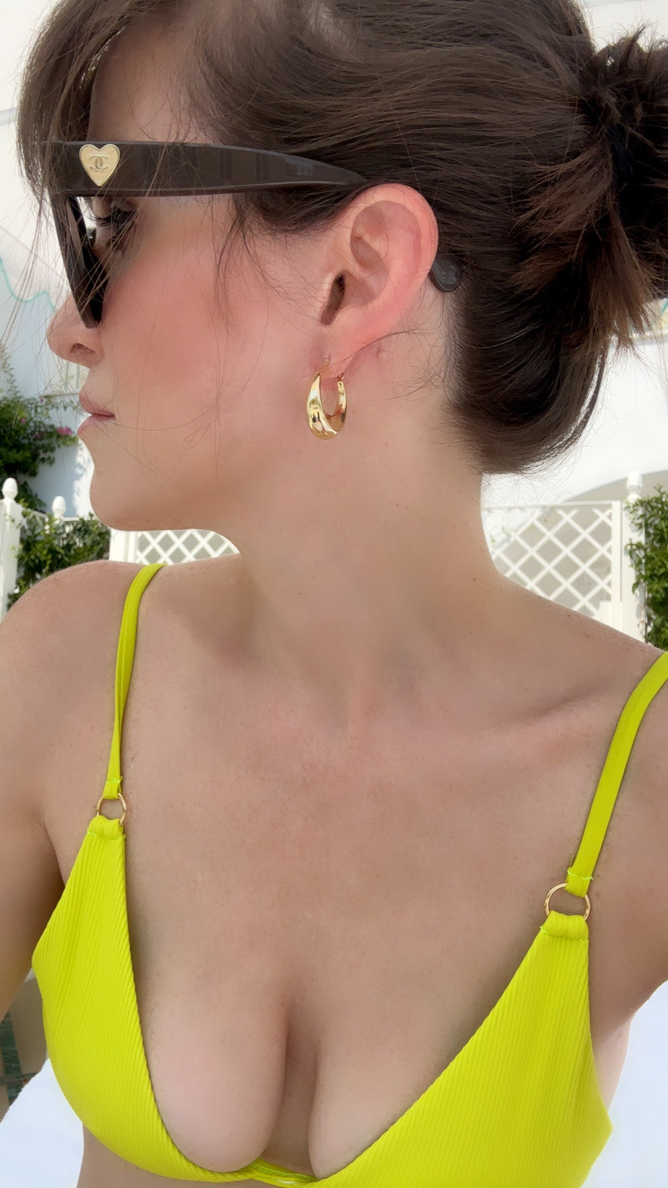 Chunky Oval Hoop Earrings - Two