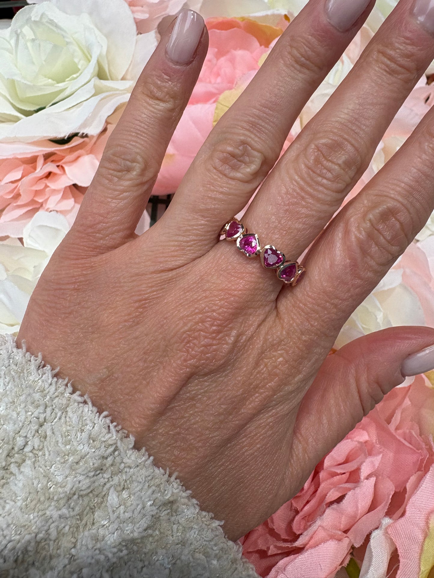 Ruby Happy Hearts Eternity Band