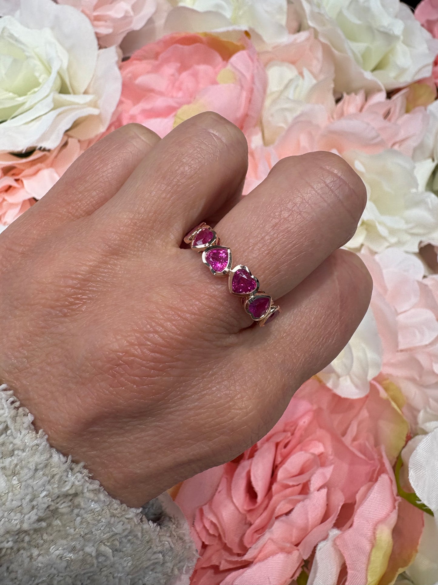 Ruby Happy Hearts Eternity Band