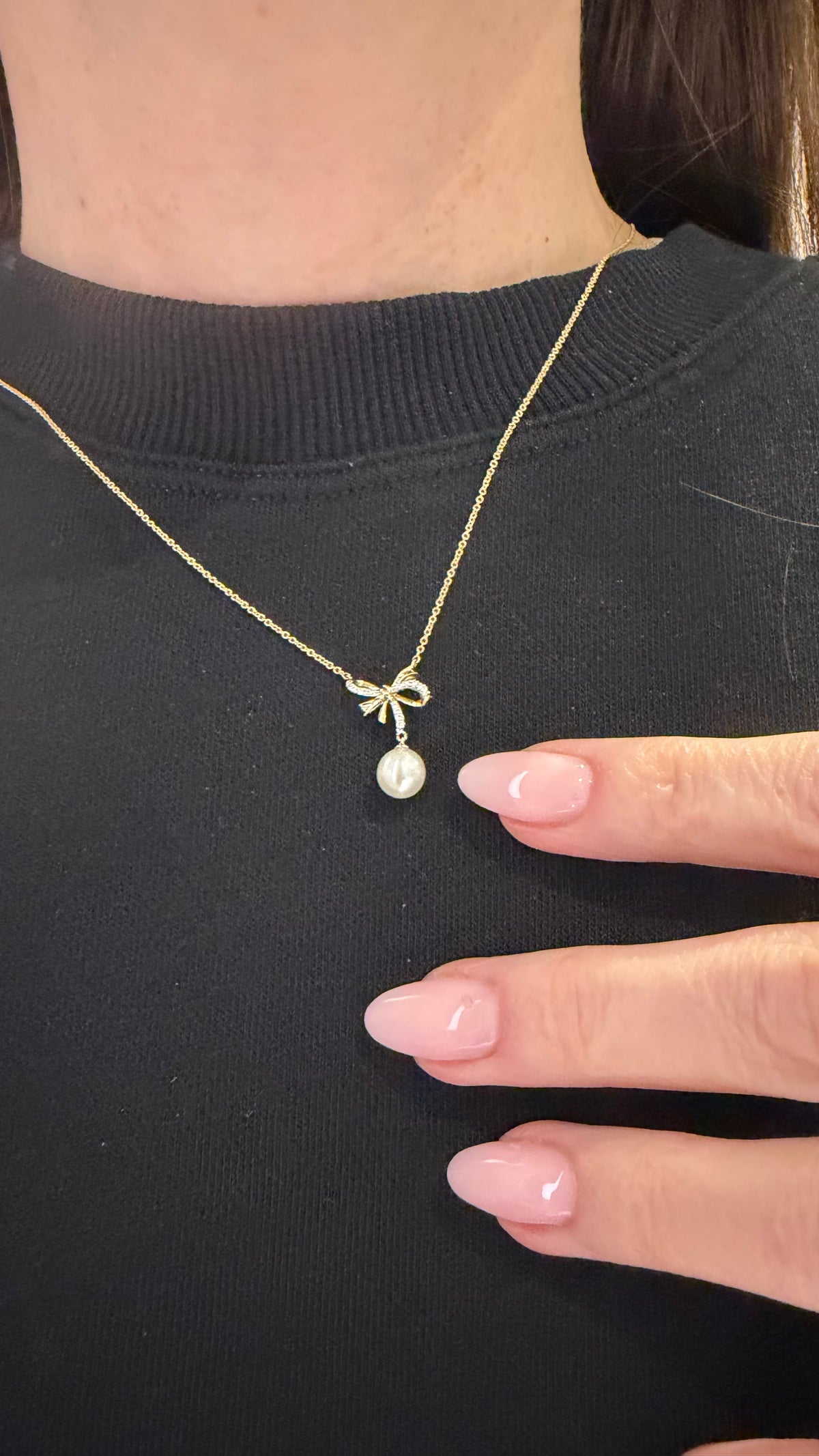 Children's Diamond and Pearl Pendant