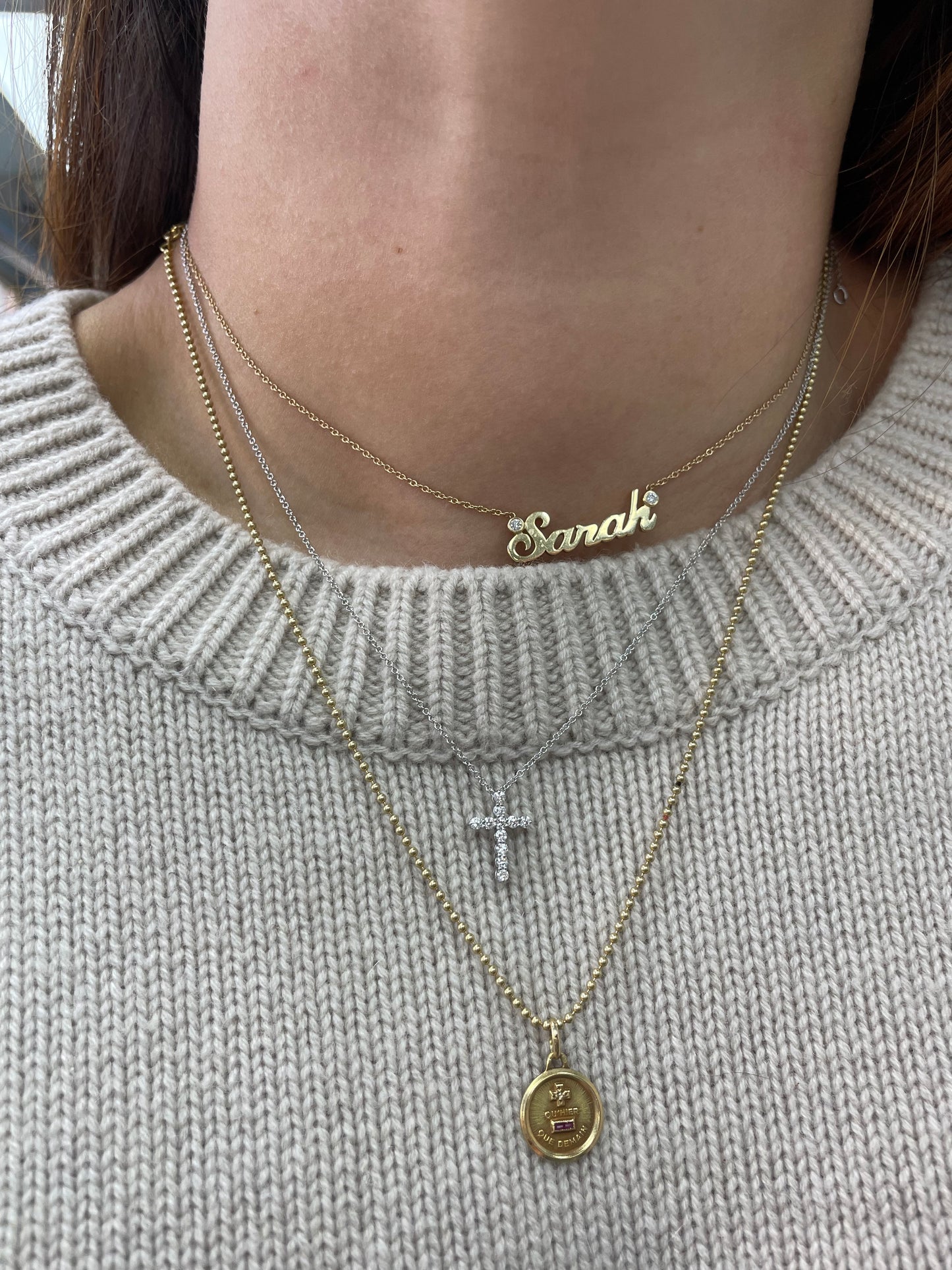 Small Diamond Cross Pendant