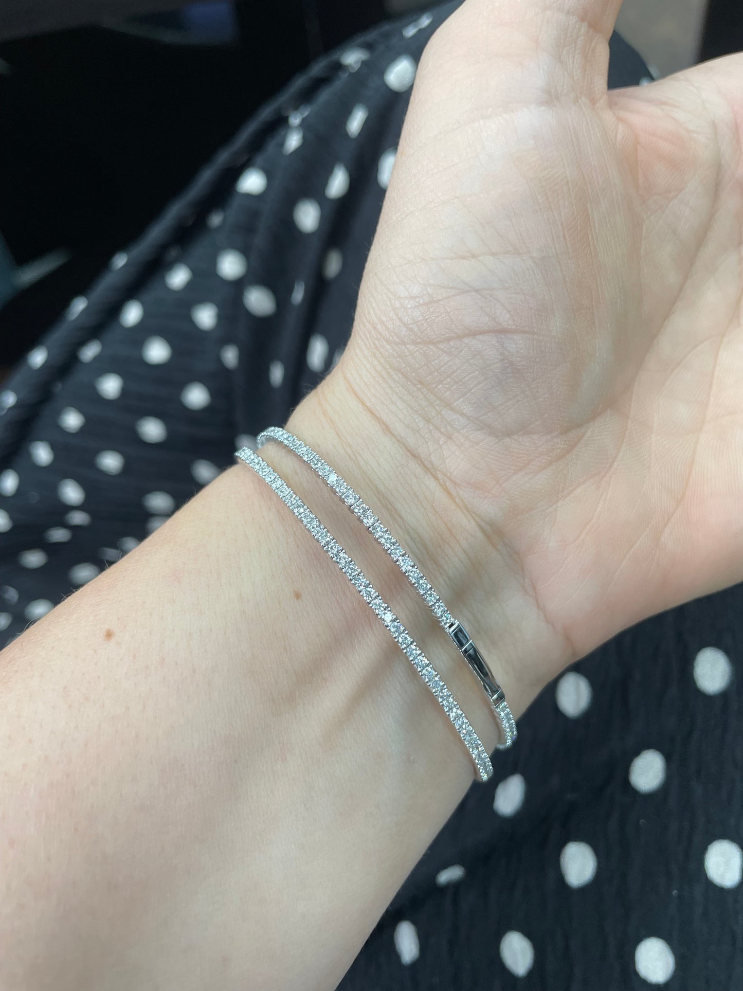 Two Row Diamond Flex Bracelet.